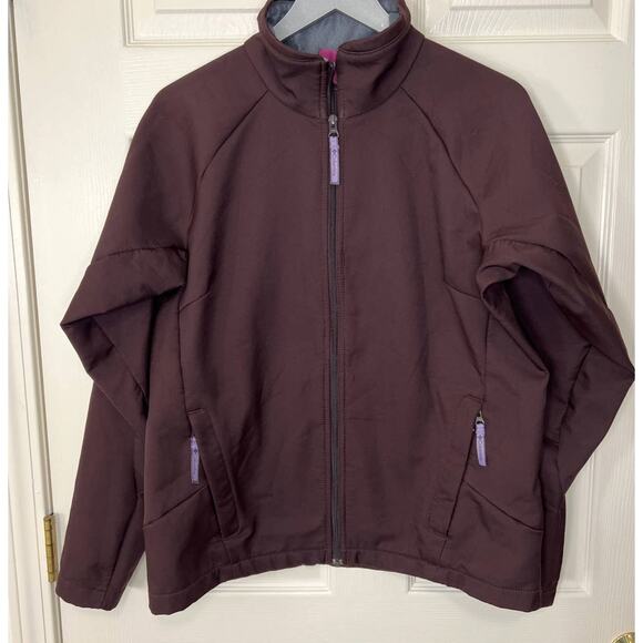 Columbia Valencia Peak Soft Shell Fleece Lined Jacket Pink Burgundy Size Large - Picture 1 of 7